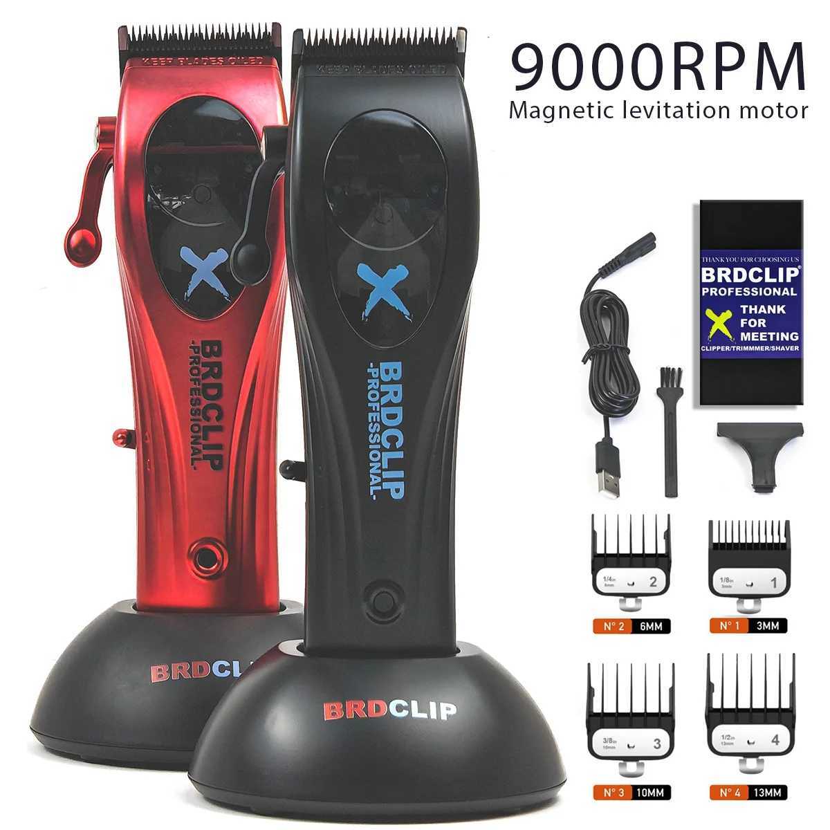 BRDCLIP X1C 9000RPM Magnetic Motor Hair Clipper Professional Hair Clipper with Charging Base Mens Salon Trimmer W240824