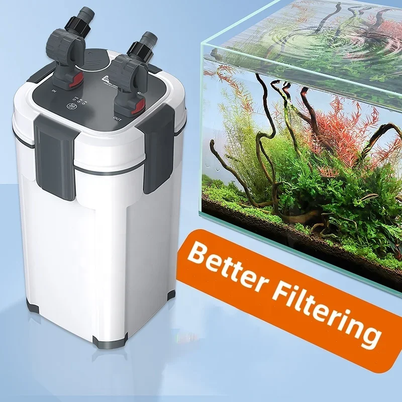 Up To 400L UV Lamp Filter for Fish Tank,1000-1500L/H Aquarium Water Filter,External Canister Filter