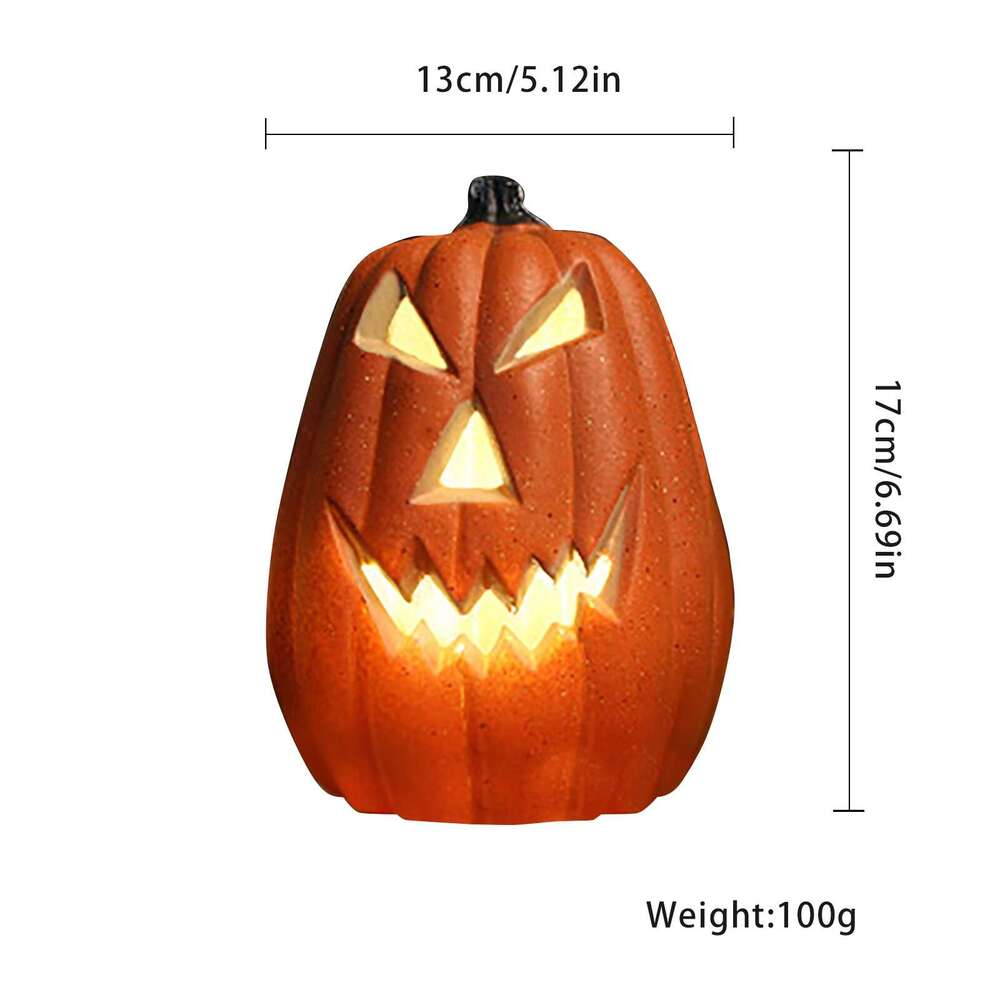 Pumpkin Lantern, Light Lamp Props Bar, Halloween Decor LED Lantern Scene Layout Home Decoration
