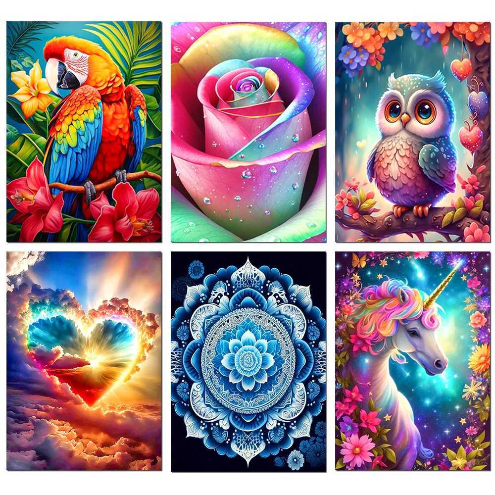 Animal Landscape Diamond Painting Flower Art Picture Diamond Mosaic Cross Stitch Kit Handmade Hobbies DIY Home Wall DecorationXJ240816