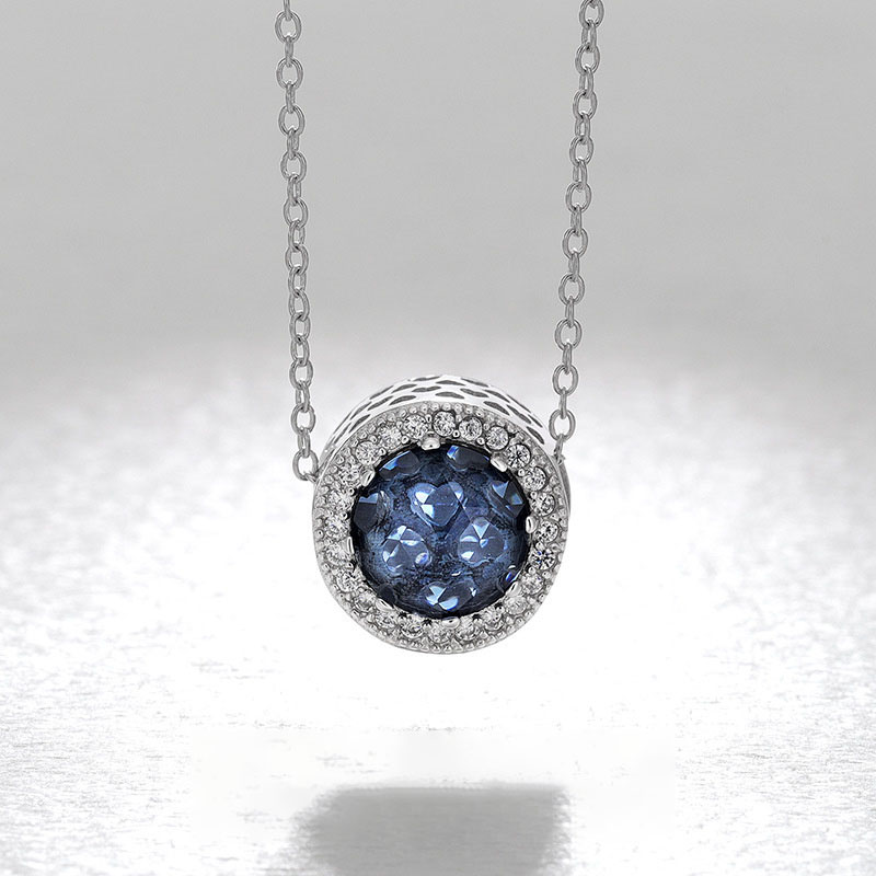 Designer necklace skeleton galaxy rainbow necklace diy necklace blue star pendant