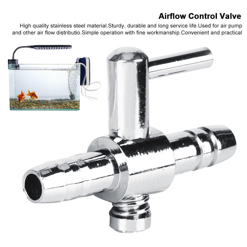 10PCS Stainless Steel Controller Aquarium Oxygen Pump Air Volume Adjustment Valve Check Fish Tank Accessory