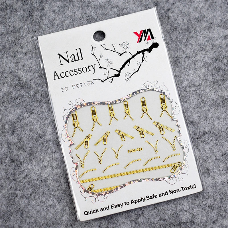 Waterproof and durable nail stickers 3D animal and plant stickers ink nail stickers butterfly star pattern nail stickers 240903