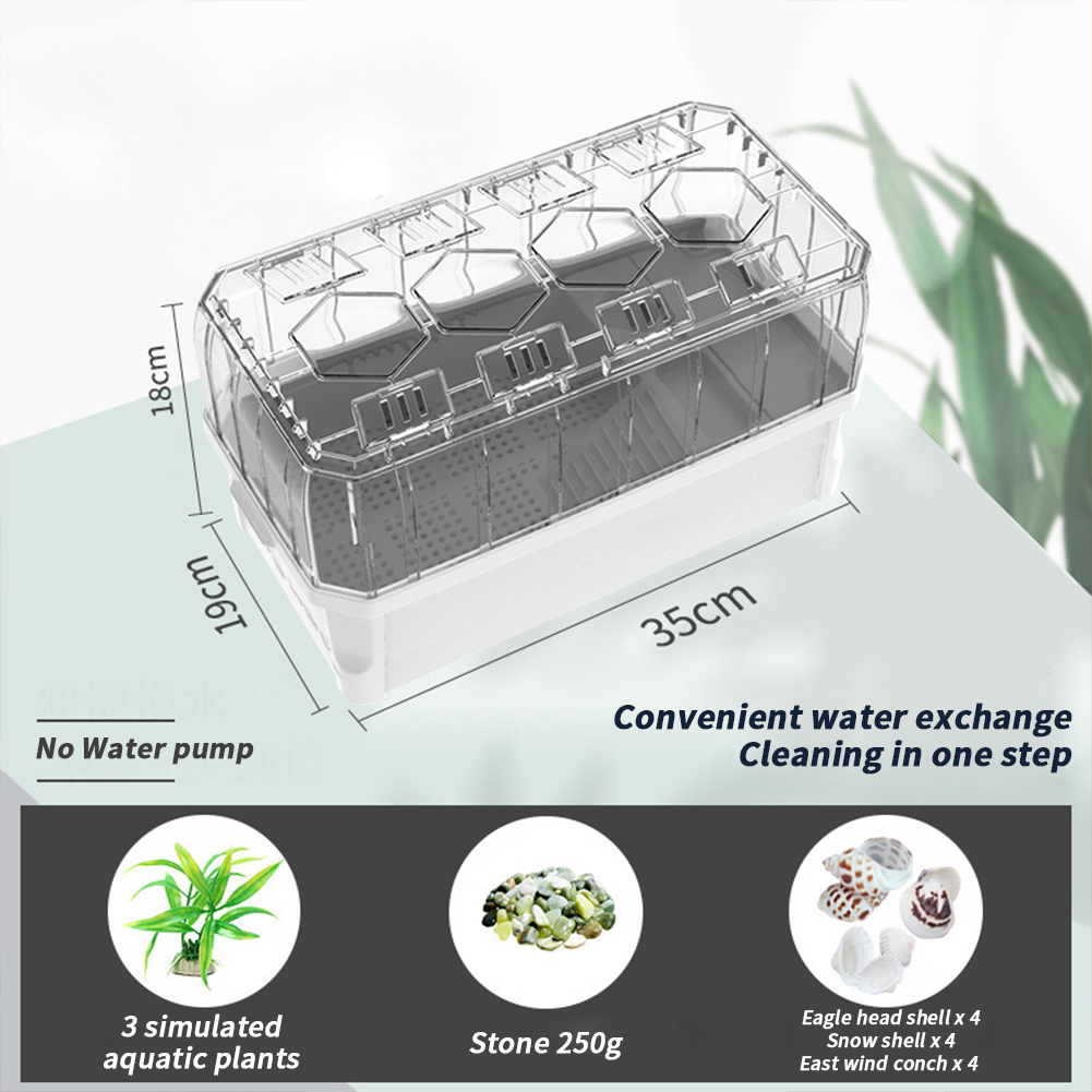Turtle Tank Aquarium Kit Plastic Aquatic Tortoise Reptile Aquarium With Anti Escape Cover Draining Aquarium Tank For Reptiles