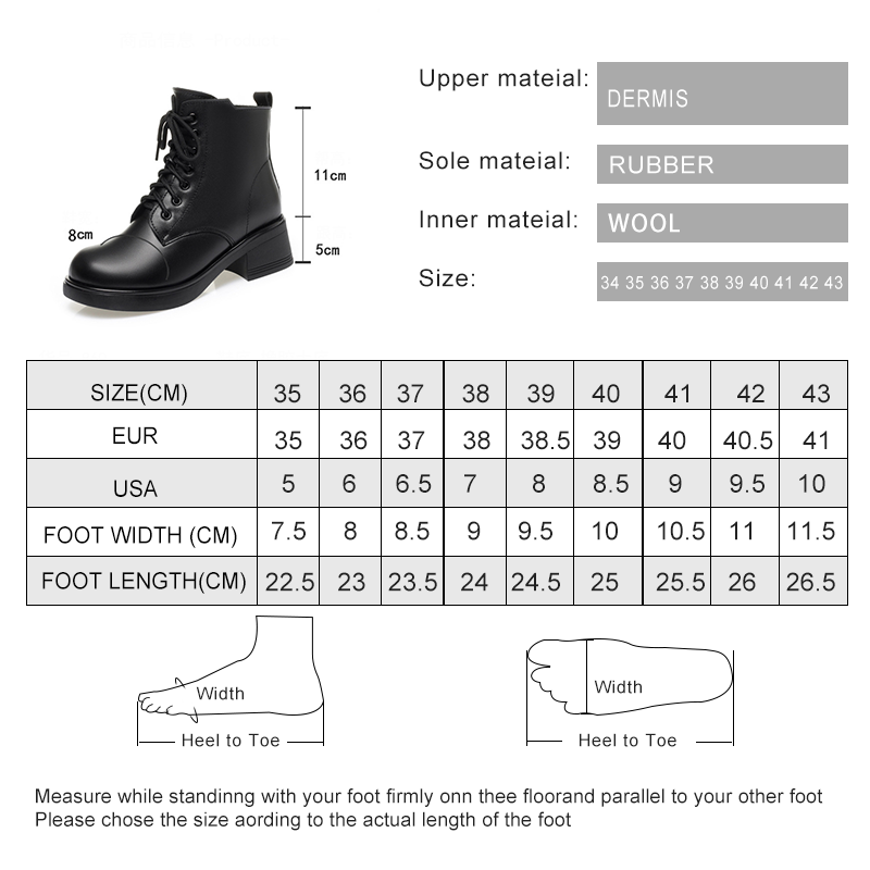 AIYUQI Women Marton Boots Winter 2024 New Genuine Leather Large Size Women Snow Boots Anti-Slip Women Motorcycle Boots
