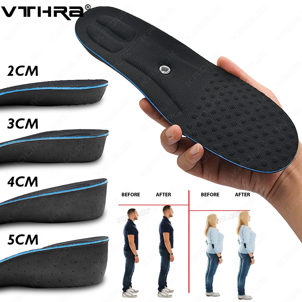 2-5cm Magnet Invisible Height Increase Insoles Templates Insoles For Feet Arch Support Heighten Orthopedic Shoes Sole Pad Unisex