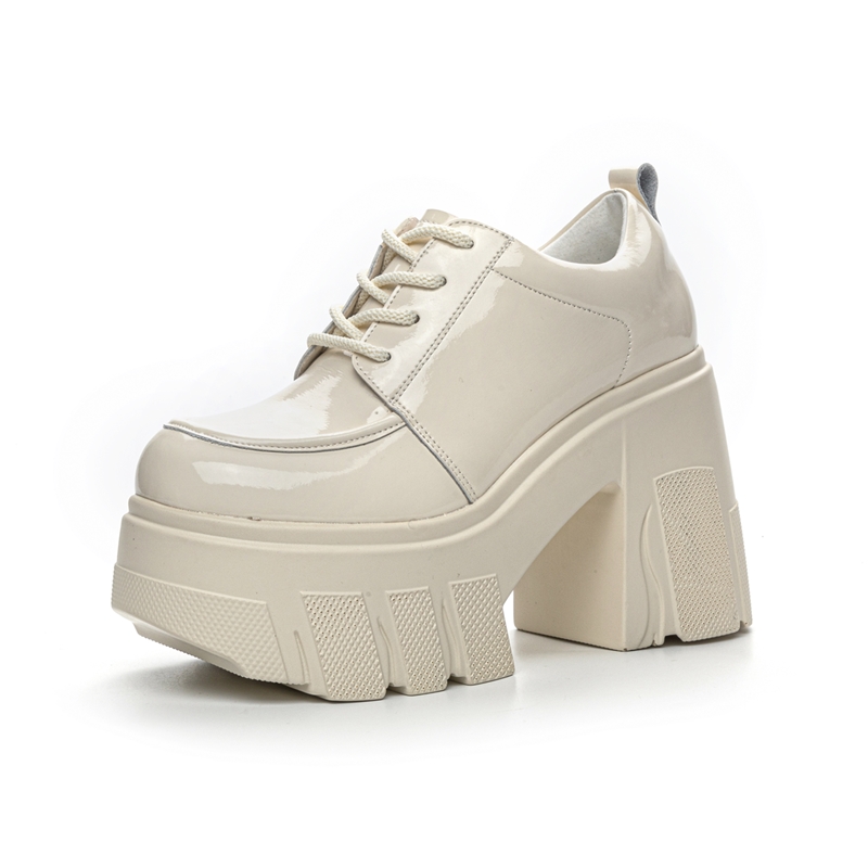 AIYUQI Women's High Heels Lace-up 2024 New Genuine Leather Platform Shoes Women Fashion 11cm High Women's Shoes