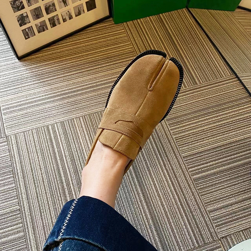 2025 new Women's High 05df8 New Fashion Quality Leather Split Toe Mary Jane Comfortable Low Heel Women Shoes Lolita