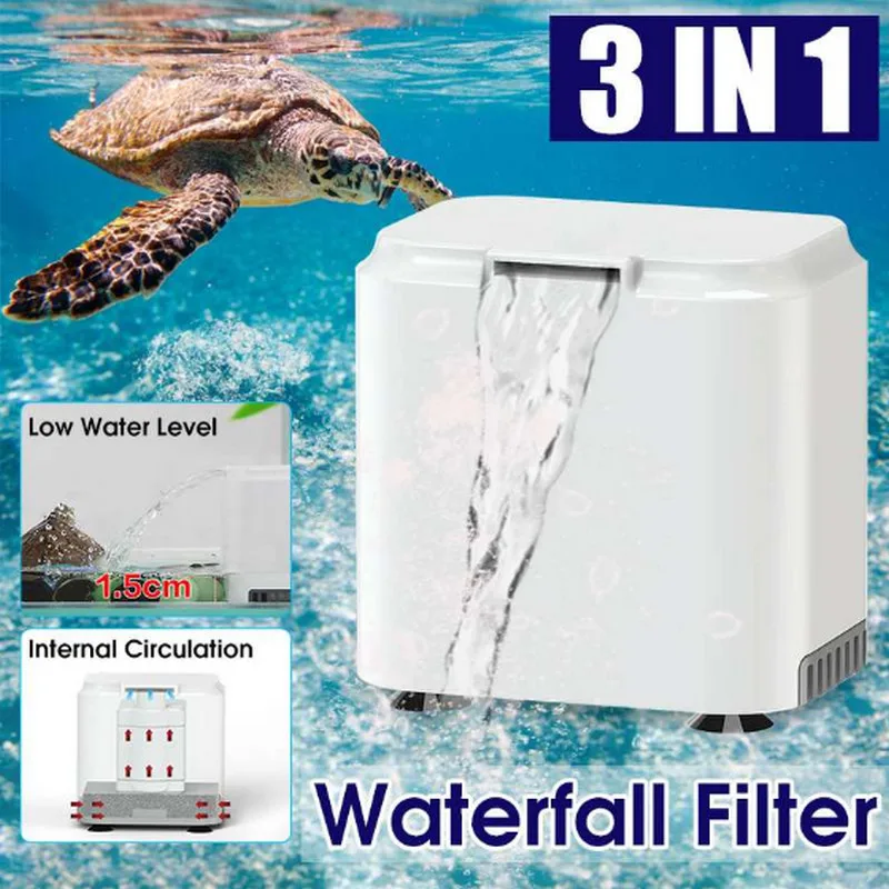 3 in 1 Low Noise Aquarium Filter Water Filter Fish Tank Internal Circulation Turtle Tank Filter Pump Submersible Water Purifier