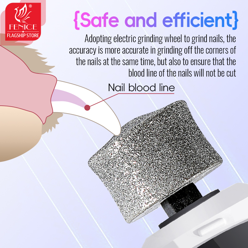 Fenice Painless USB Charging Dog Nail Grinders Rechargeable Pet Nail Clippers Quiet Electric Dog Cat Paws Nail Grooming Trimmer