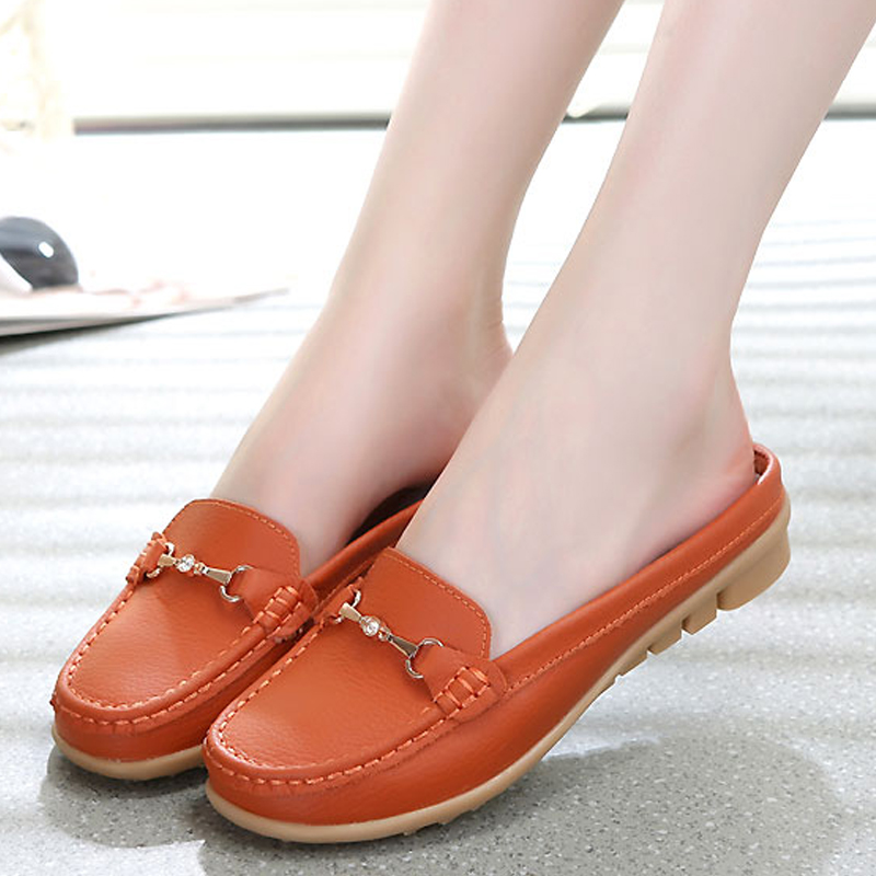 2021 Wear Flat Spring and Autumn Half Bag Women Baotou Slippers Casual Beach Shoes Fashion Lazy NEW hot One Pedal