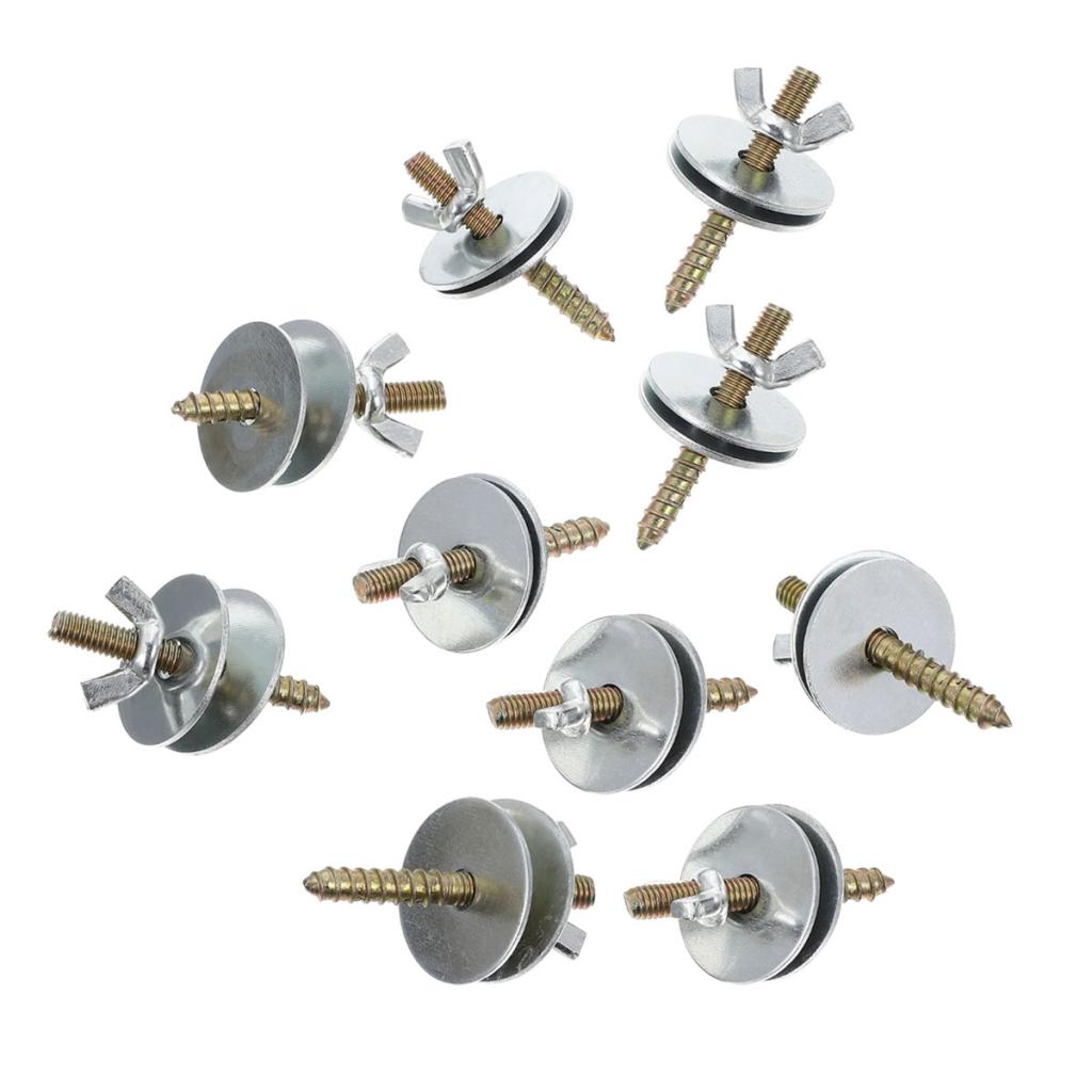 10 Pieces Nut Screw Mount Kits Bird Cage Perch Screws and Nuts Screw Nut with Gaskets for Parrot Toys Rack Claws Grinding Rod