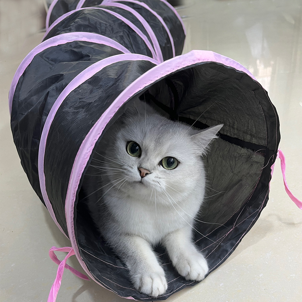 Grey Cat Channel S-shaped Runway Cat Drill Through Rolling Ground Dragon Cat Channel Pet Cat Toy Supplies