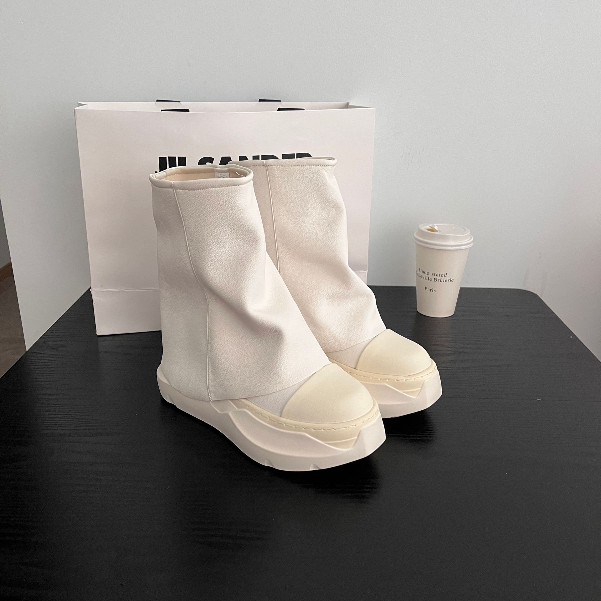 Combat Chunky Platform for Autumn Winter Leather Ankle Booties Women Punk Thick Bottom Non Slip Motorcycle Boots 9707