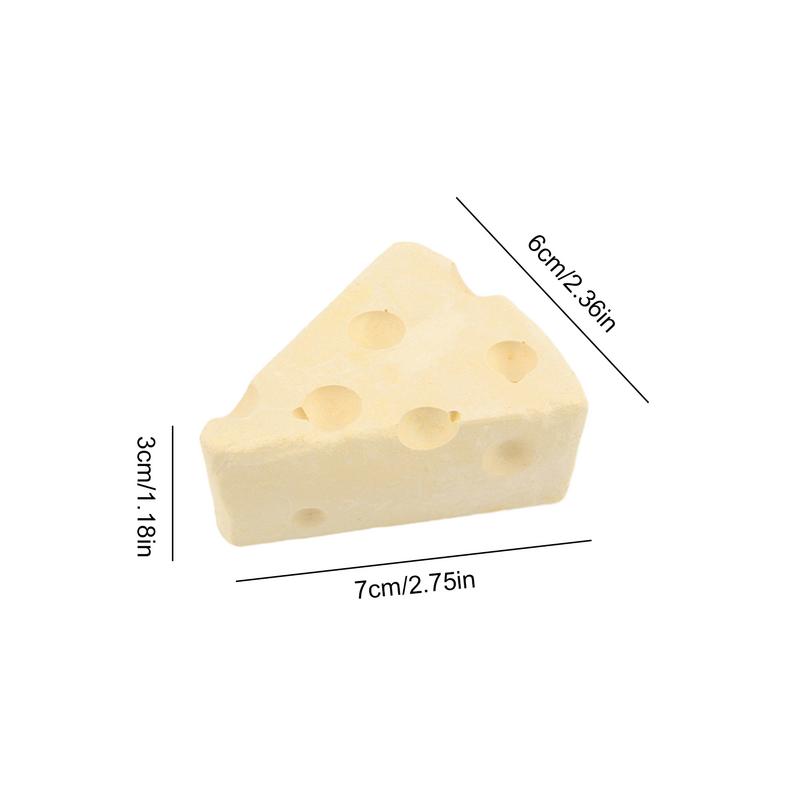 Calcium Grinding Stones For Hamsters Cheese Shape Calcium Stone Chew Toys Mineral Chew Toy Small Chewing Toys For Gerbil Small