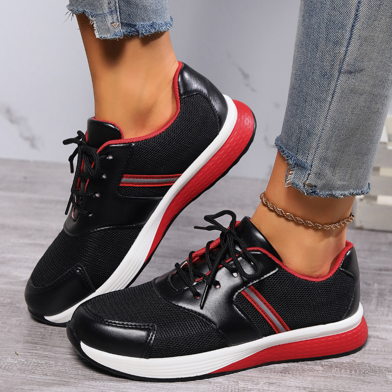 2025 new New Spring Women's Sneakers Lady Fashion Lace Up Platform Vulcanized Brand Design Soft Soled Sports Casual Shoes Trainers fab4 8465