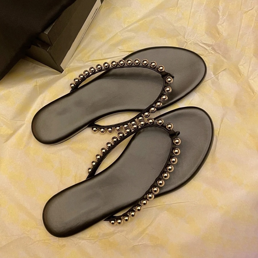 New for Summer Women 2024 Fashion Pointed Toe Flats Women's Casual Sandals Ladies Flip ps Roman Low Heel Woman Sandalias 's