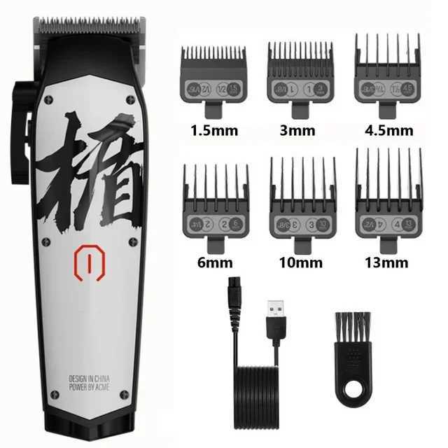 Madeshow M-10 New Design Ceramic Blade Wireless Charging Adjustable High Power Hair Clipper Professional Hair Clipper W240824