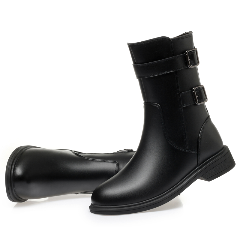 AIYUQI Women Boots Genuine Leather Large Size Winter Women sSnow Boots Thickened Wool Warm Warm Women's Ankle Boots