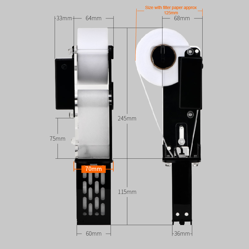 VASTOCEAN mini version aquarium filter cloth filter paper rollers automatic wet and dry separation filter box
