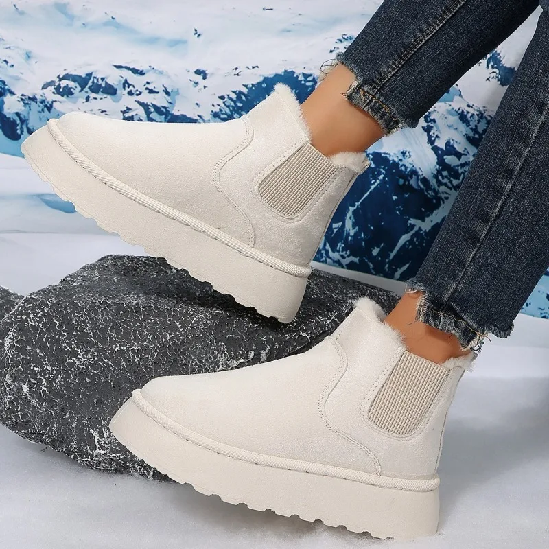 Top quality Brand High Quality New Style Free Delivery Designer Snow for Flat Heel Booties Ladies Ankle Winter Footwear Boots Women Round Toe