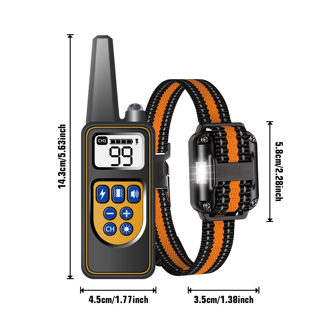 Dog Collar for 3 Dogs, Waterproof Rechargeable Dog Training Collar with Remote for Small, Medium and Large Dogs,IP67 Wat