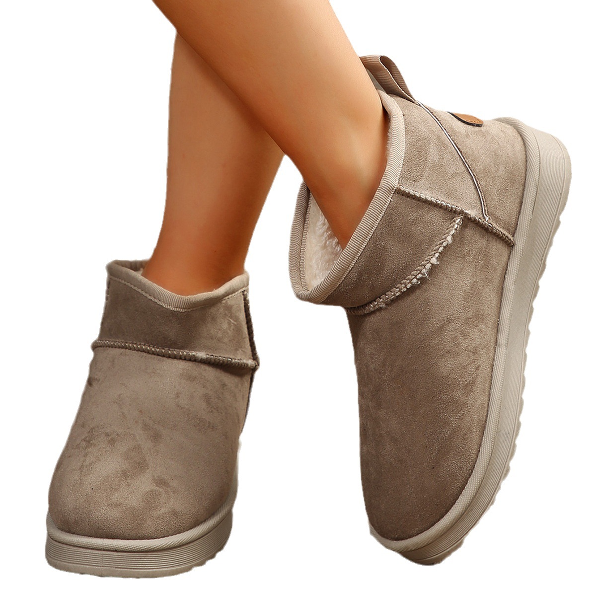 Snow 2023 Ladies Real Sheepskin Wool Low-cut Warm Fur Shoes Women Winter Short Ugly Boots c473