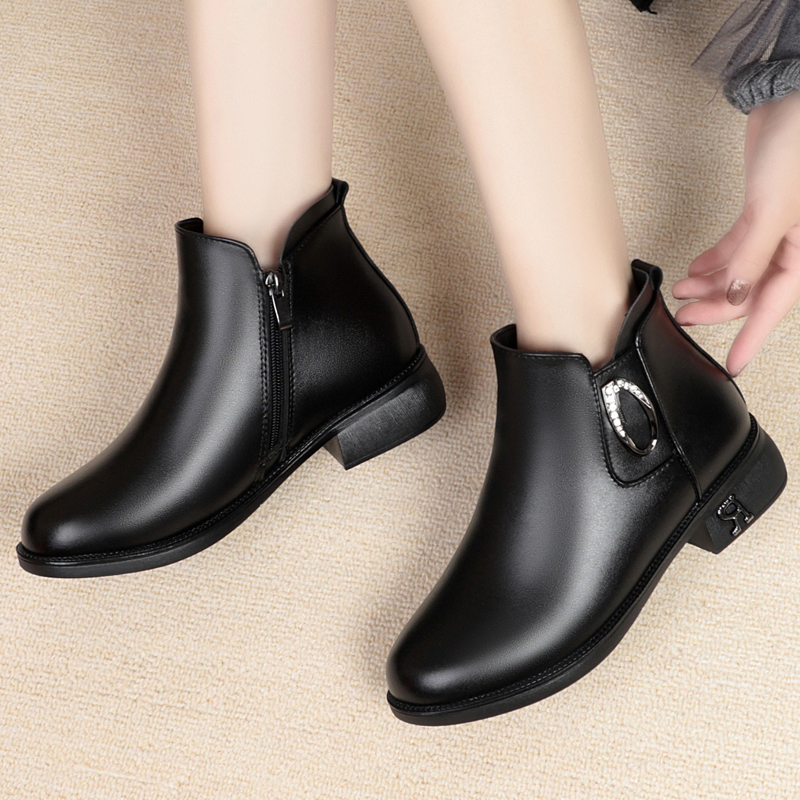 AIYUQI Women's Winter Boots Anti Slip 2024 New Large Size Women's Snow Boots Wool Warm Women's Ankle Boots