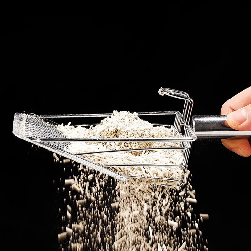 1 Pc Cat Litter Scoop Stainless Steel Not Easy To Rust Washable Cat Litter Scoop Cat Litter Box Cleaning Scoop Tool