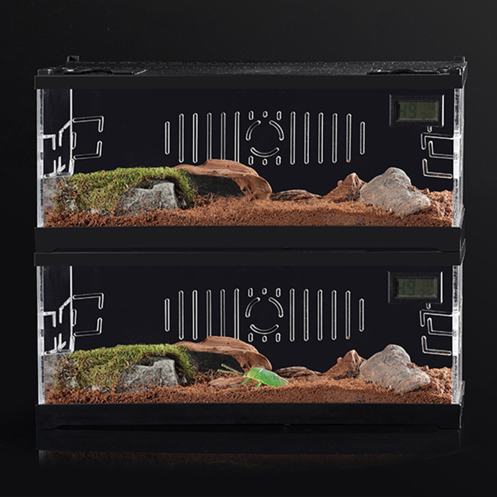 Reptile Terrariums Enclosures Habitat Terrarium Enclosure Cage Reptile Feeding Transparent Amphibians Habitat Terrarium Tank