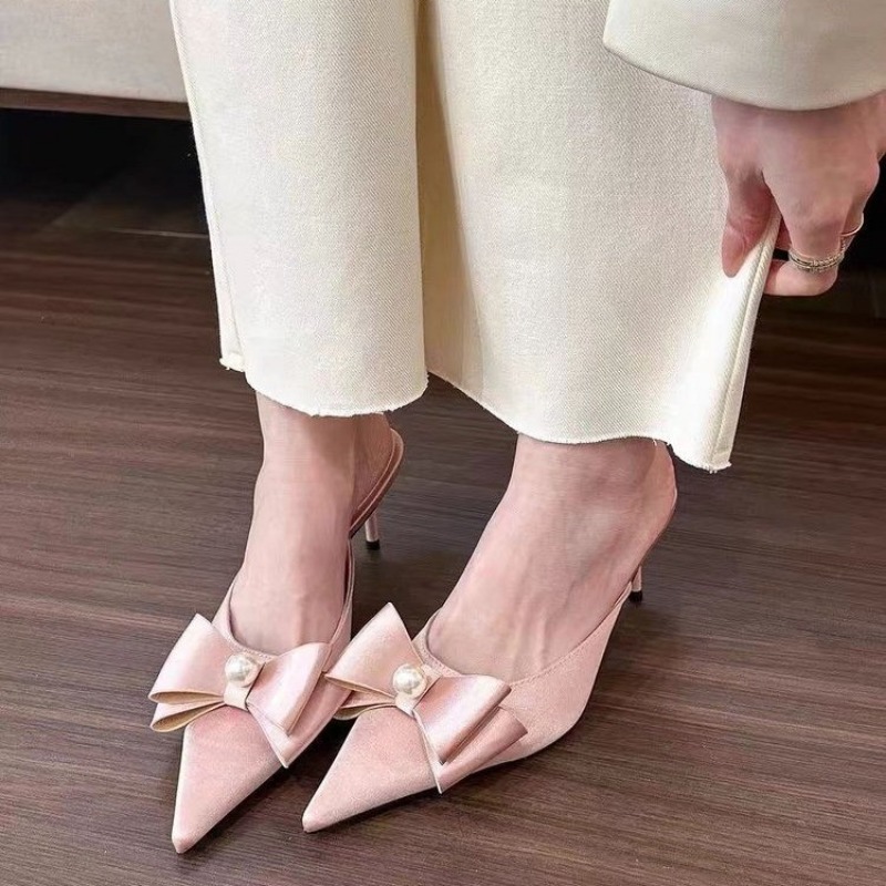 Toe Pointed Women Summer New Fashion Thin High Heels Slippers Female Casual Party Outdoor Sgbac Pumps Mujer 952f