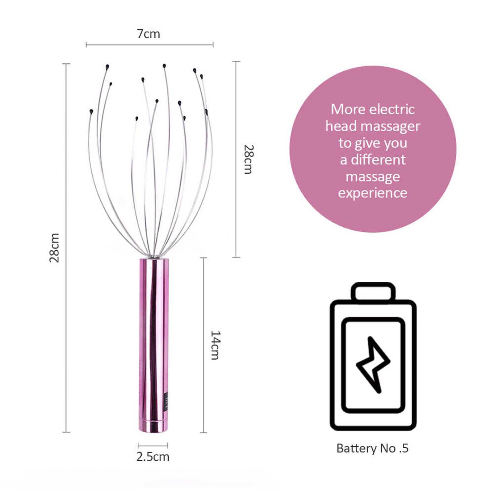 Head Massage Electric Scalp Massager Portable Head Scratcher Massager Handheld Scratcher for Head Relaxing Scalp Massage Tools Y240902