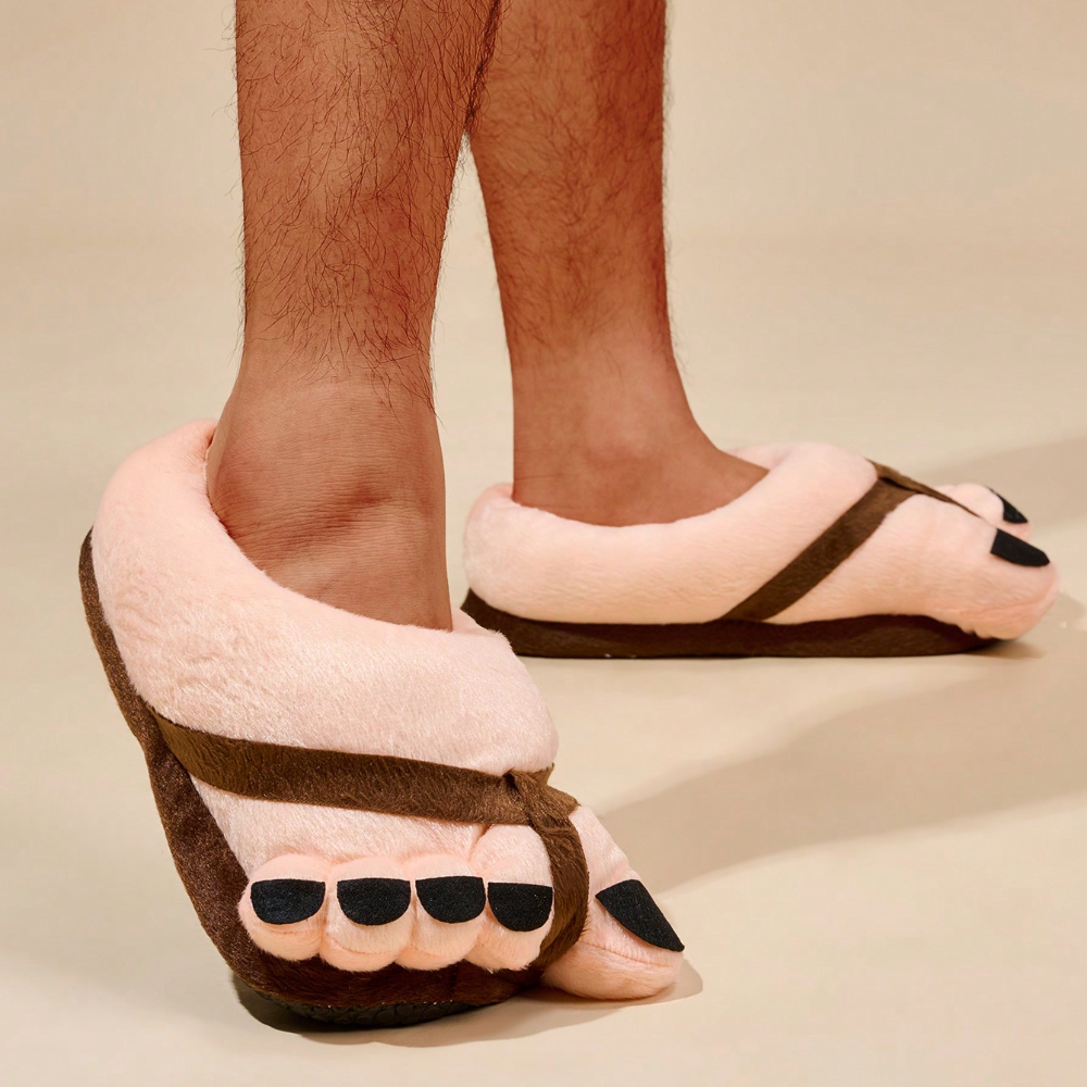 Fashionable Peculiar Foot Shape Funny Cartoon Funny Home Slippers Warm Anti-Slip Fun Slippers Bedroom Warm Shoes 708