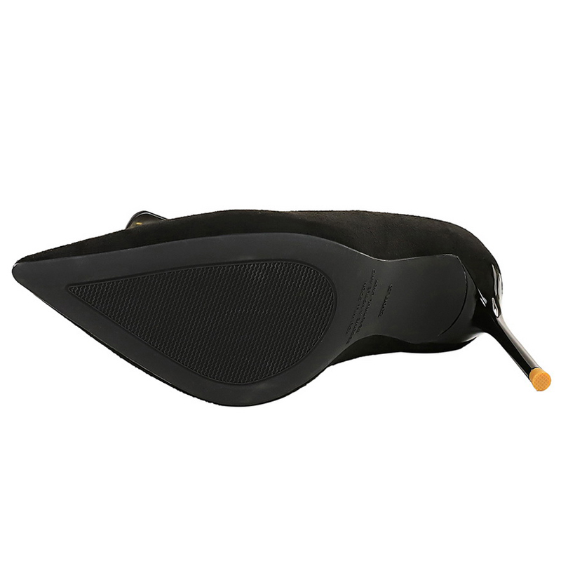 2025 new Metal BIGTREE Buckle Decoration Pumps Suede High Ladies Stilettos Women Heels Shoes Large Size 43 a62c