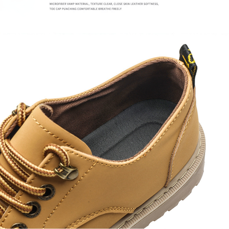 2024 New Men's Boots Outdoor Non-slip Men's Sneakers Fashion Casual Men Leather Shoes Work Safety Shoes comfor Casuales Hombres