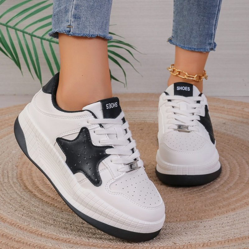 Women 2024 Sneakers Autumn Platform Female Thick Bottom Round Toe Casual Ladies New Designer Lace-Up Running Shoes c316 9f8a