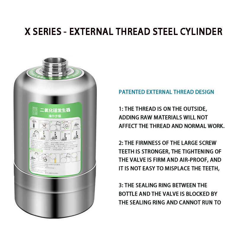 ZRDR Fish Tank CO2 Generator Steel Cylinder Single/Double Gauge Valve Electromagnetic Valve Fish Tank CO2 Generator Accessories