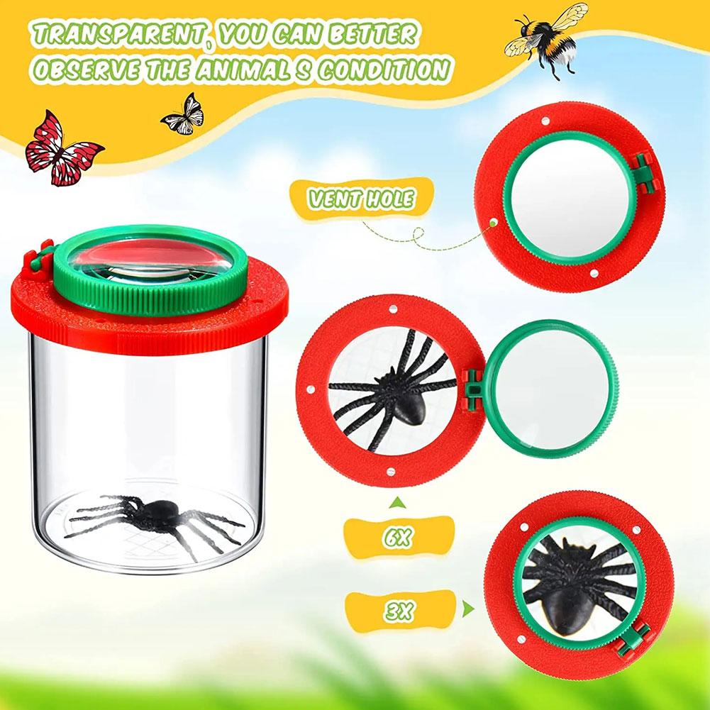 New Bug Viewer Insect Box Magnifier Observer Insect Portable Catcher Cage Nature Exploration Tools for Kid