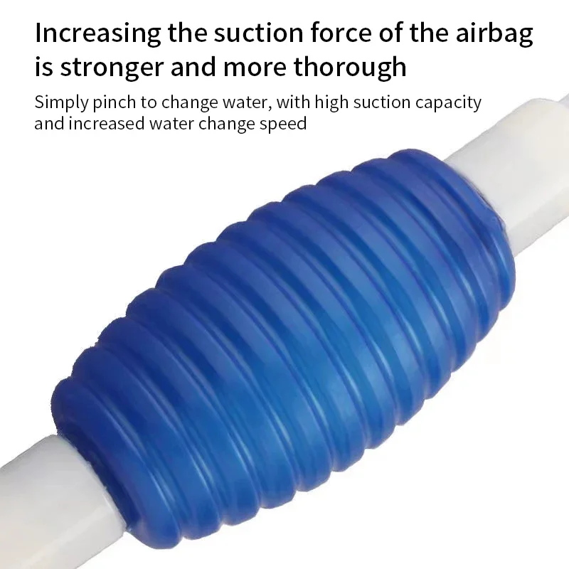 Aquarium Siphon Fish Tank Syphon Vacuum Cleaner Pump Semi-automatic Water Change Changer Gravel Water Filter Accessories 1.5M
