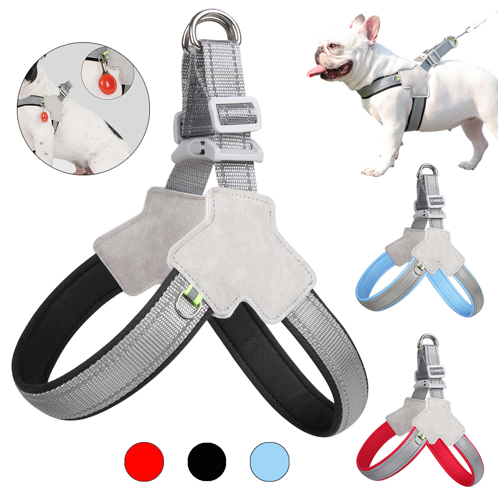 No-Pull Pet Dog Harness Vest Hiking Breathable Adjustable Chest Strap for Small Medium Dogs Cats Chihuahua French Pug Supplies
