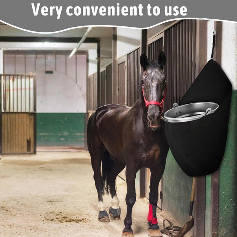 Horse Hay Bag Waterproof Oxford Large Feeder Bag Slow Feed Cloth Bag Full Day Feeding Horse Equipment Farm Equestrian Supplies
