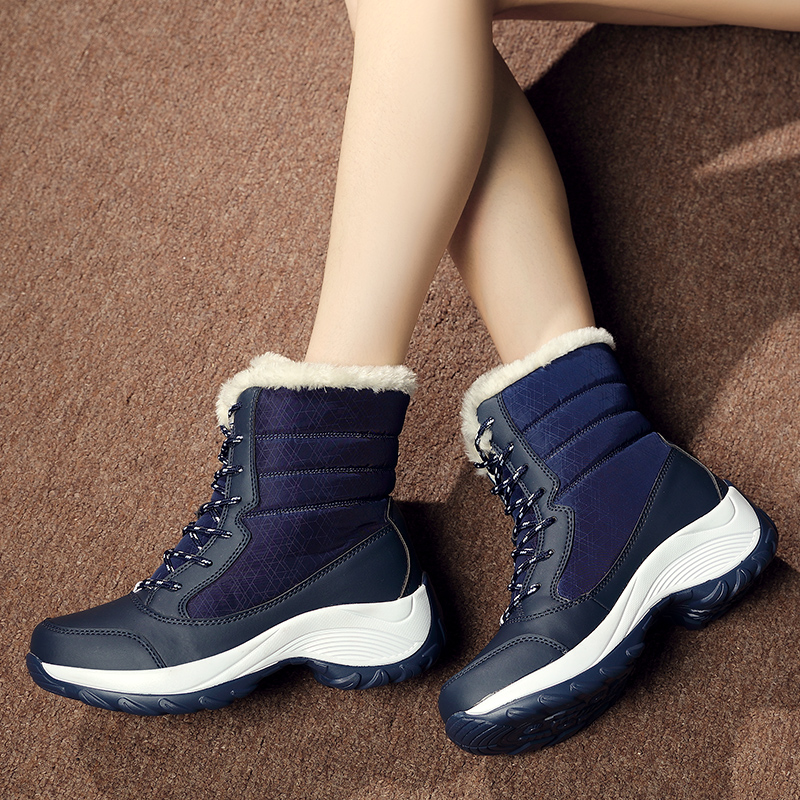 Lightweight Ankle hot Boots Platform For Women Heels Botas Mujer Keep Warm Snow Winter Shoes Female Botines