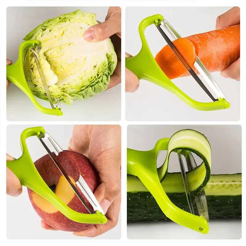 1/2pcs Vegetable Shredder Large Peeler Salad Fruit Potato Slicer Purple Kale Cabbage Grater Wide Mouth Peeler Kitchen GadgetsXJ240903