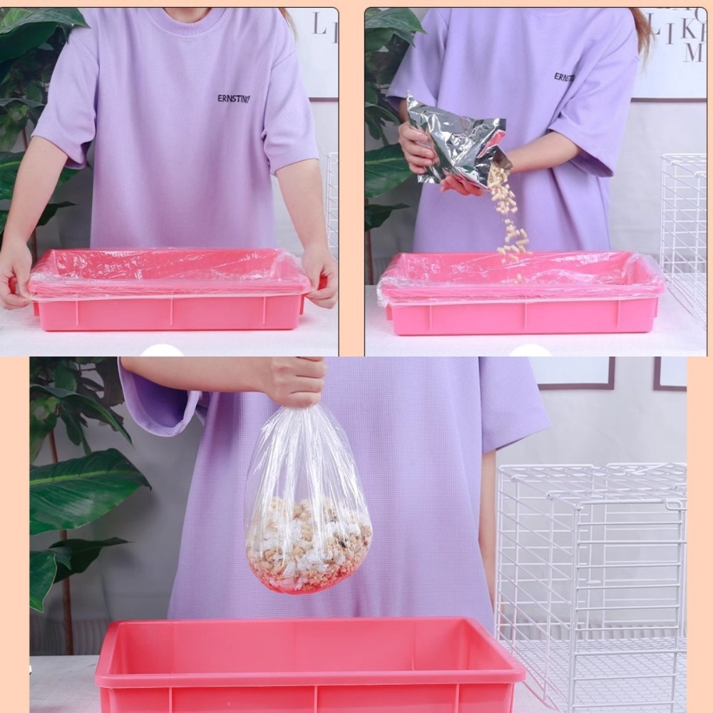 10pcs Durable Disposable Pet Tray Cover Transparent Elastic Film Cover XS/S/M/L/XL Rectangular Bird Cage Tray for Dog Cat