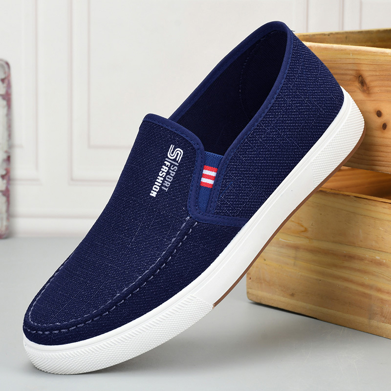 2025 NEW On Slip Loafer Breathable Lightweight Non slip Canvas Shoes Men s Sneakers Spring And Summer fd