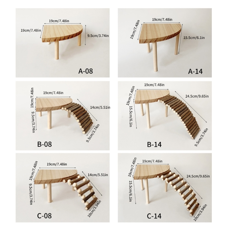Hamster Ladder Toy for Pet Platform Squirrels Cage Corner Playground Toy Accessories Small Animal Climbing Toy