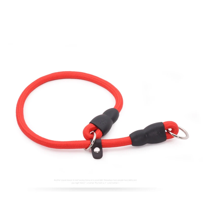 Slip Collar Dog Training Choke Collar,Round Nylon Rope Collar No Pull P-Collar for Small Medium Large Dogs Walking Accessories