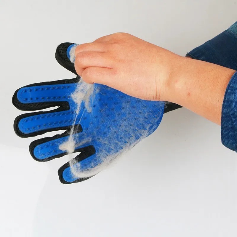 Gloves Pet Cat Grooming Gloves Animal Hair Removal Brush Removal Gloves Dog Cat Bath Cleaning Massage Tools Silicone Gloves