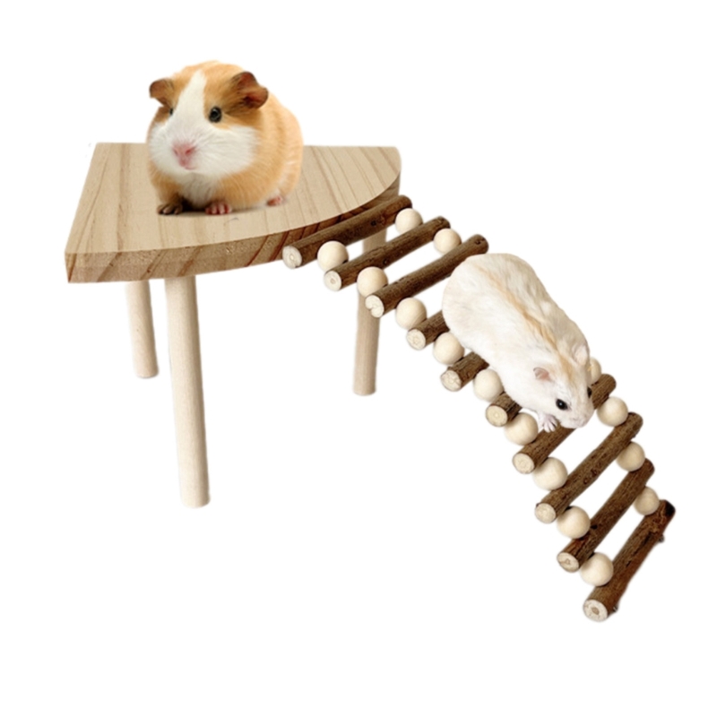 Hamster Ladder Toy for Pet Platform Squirrels Cage Corner Playground Toy Accessories Small Animal Climbing Toy