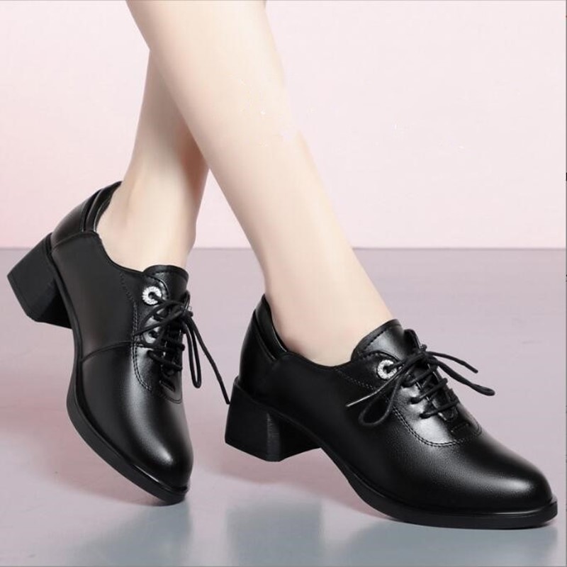 Office AIYUQI Spring 2024 New Large Size Dress Round Toe Lace-up New Business Formal Women Shoes 271a